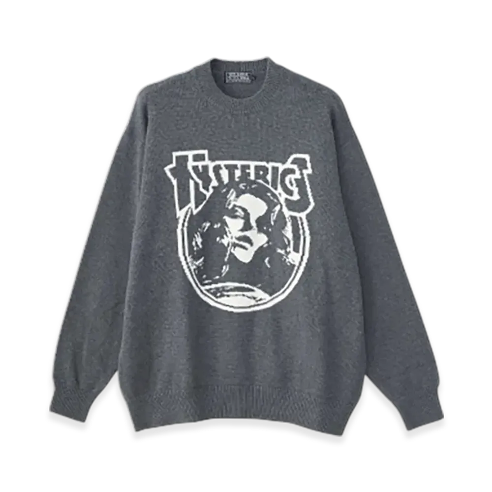 HYSTERIC GLAMOUR Endless Rock Knit Sweater "Top Grey"