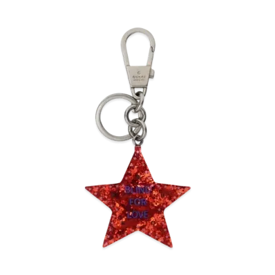 GUCCI Blind Paul Love Star Shape Keychain Flexiglas "Purple"