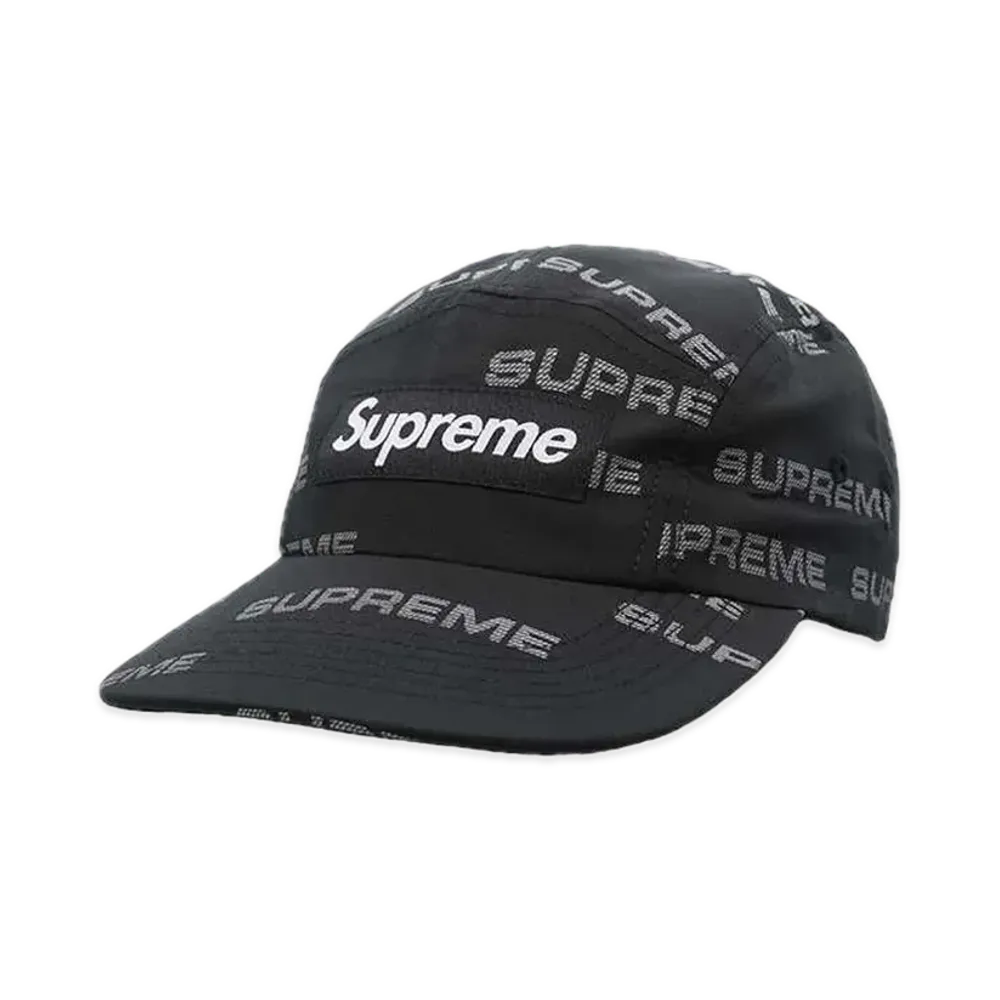 Supreme Reflective Jacquard Camp Cap "Black"
