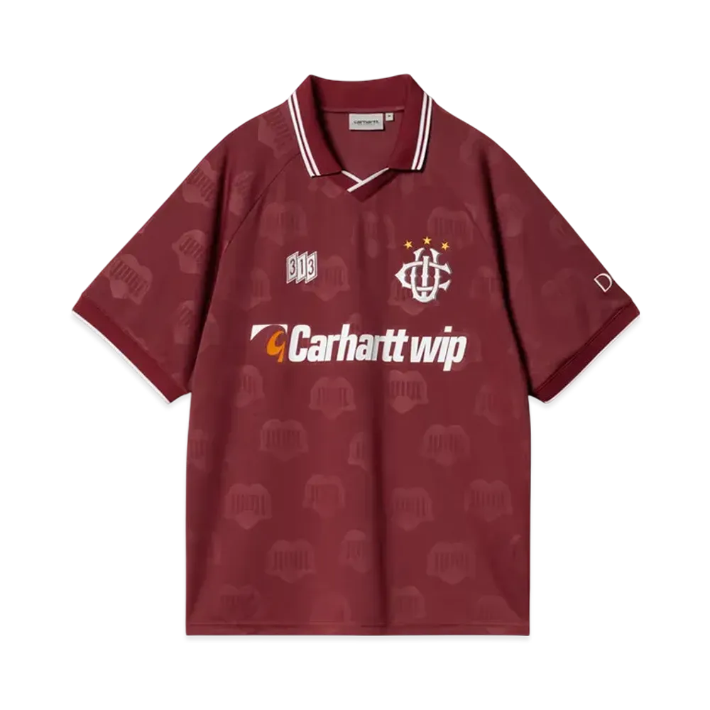 Carhartt WIP S/S Hartt's Football T-Shirt "Heart Train Jacquard Mulberry"