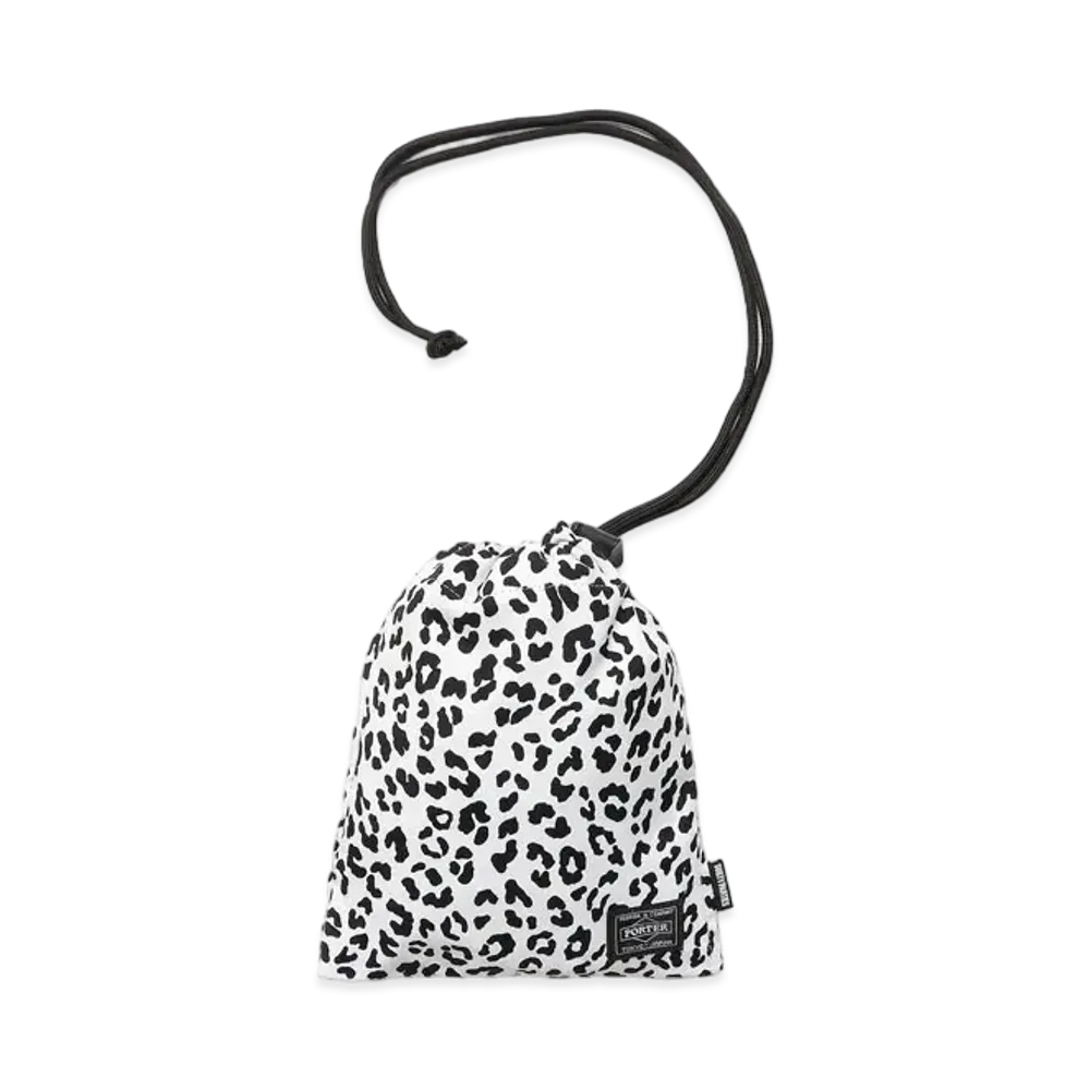 WACKO MARIA PORTER / LEOPARD SHOULDER POUCH "White"