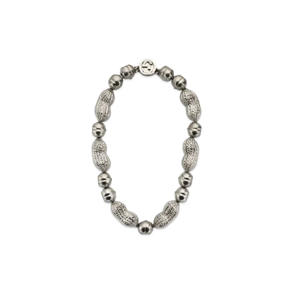 GUCCI Interlocking G Necklace with Pendant "Silver"