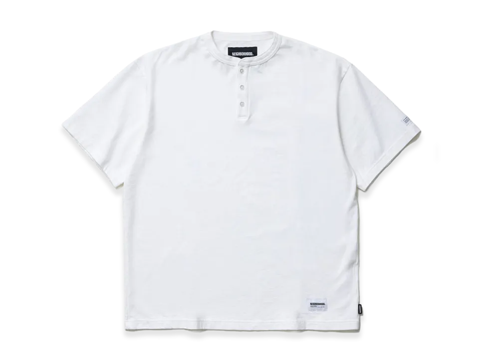 NEIGHBORHOOD Classic Henley Neck SS "White"