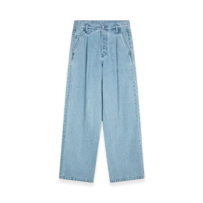 DRIES VAN NOTEN Pleated Jeans "Light Blue"