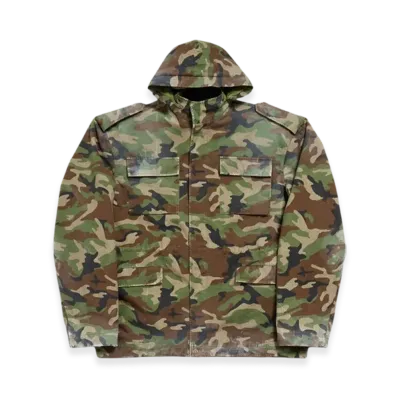 BALENCIAGA Dark Camo Biker Army Jacket "Dark Green"