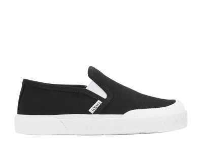 LOEWE Women's Terra Vulca Slip-On Sneaker In Canvas "Black"
