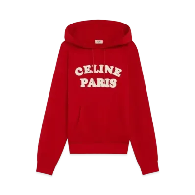 CELINE Paris Cotton Cashmere Sweathirt "Red"