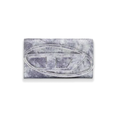 Diesel 1Dr Wallet Strap Wallet Purse In Shimmer Fabric "Blue"