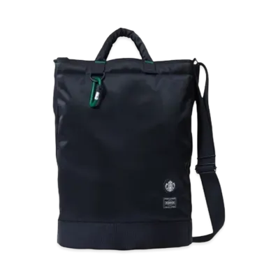 PORTER x STARBUCKS Coffee Bean Shape Drum Bag "Black"