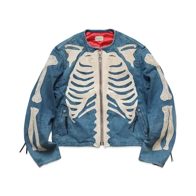 KAPITAL 12OZ DENIM BORN CROSSBY JACKET (PROCESSING) "Indigo"