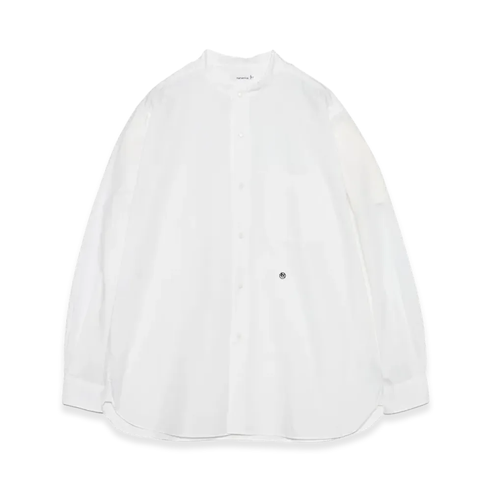 nanamica Band Collar Wind Shirt "Off White"