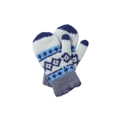 SEDAN ALL-PURPOSE Hand Knit Mitten "Off/Navy"