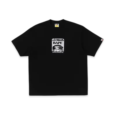 A BATHING APE Can Food Bape Logo Relaxed Fit Tee "Black"