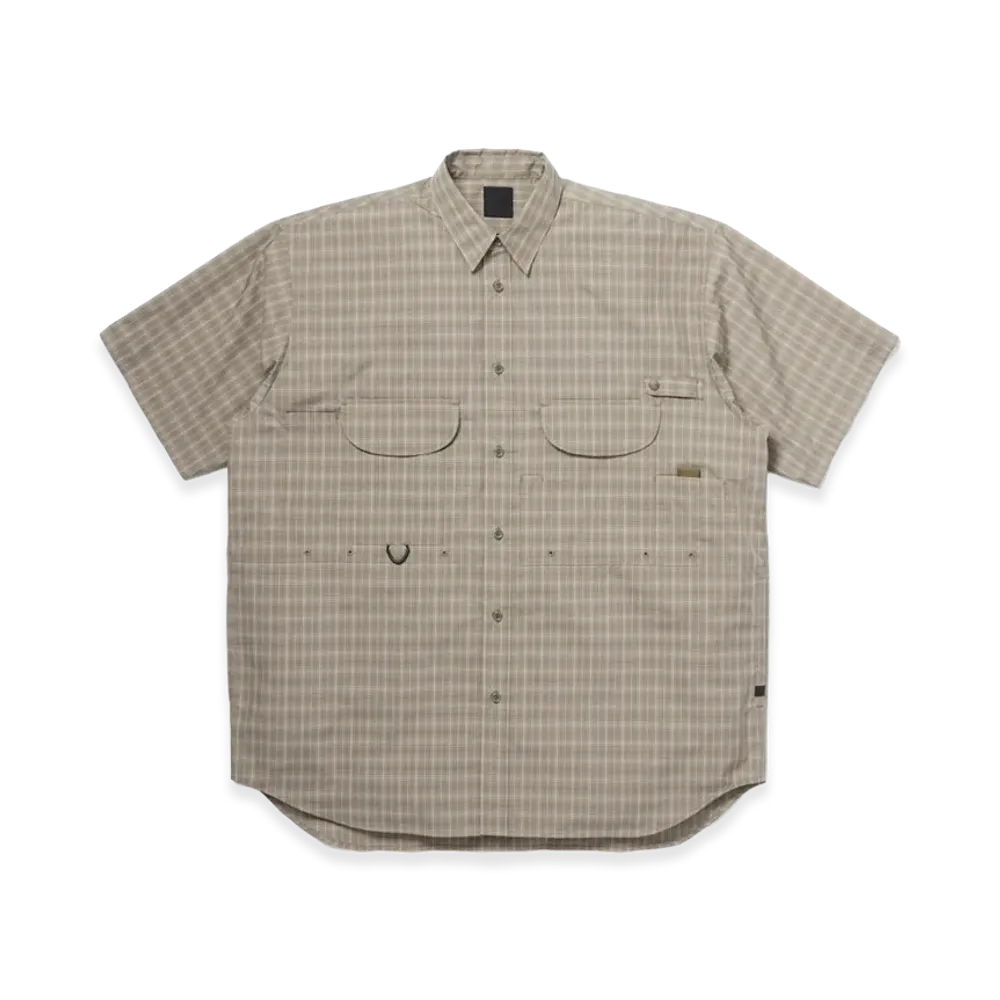 DAIWA PIER39 Women's Tech Fishing Shirt S/S Summer Plaid "Sage Gray"