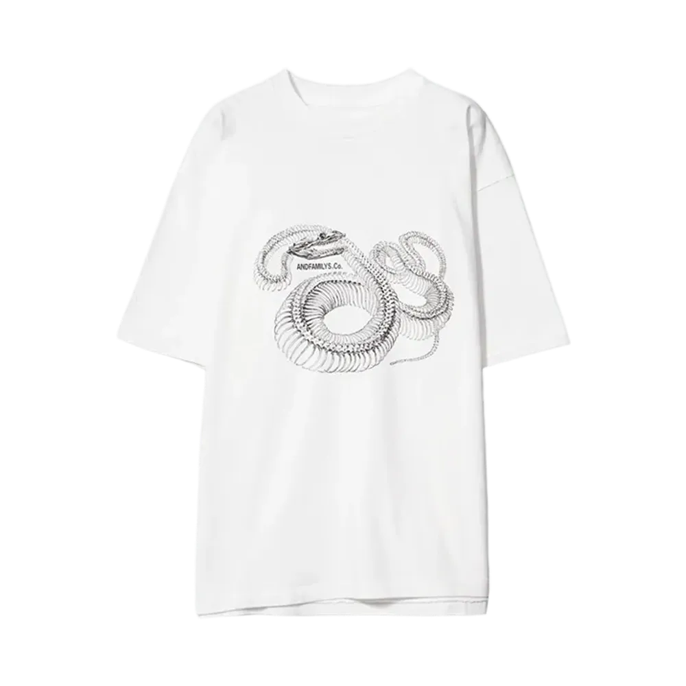 ANDFAMILYS Standard Tee Snake Bone "WH"