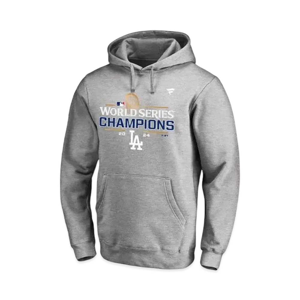 MLB Los Angeles Dodgers World Series 2024 Victory Commemorative Locker Room Hoodie "Gray"
