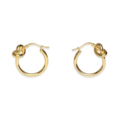 CELINE Knot Small Hoops In Brass With Gold Finish "Gold"