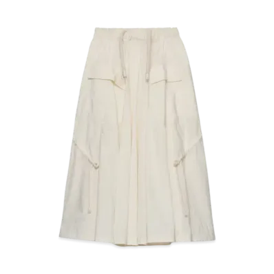PRADA Women's Technical Ponge Skirt "Ivory"
