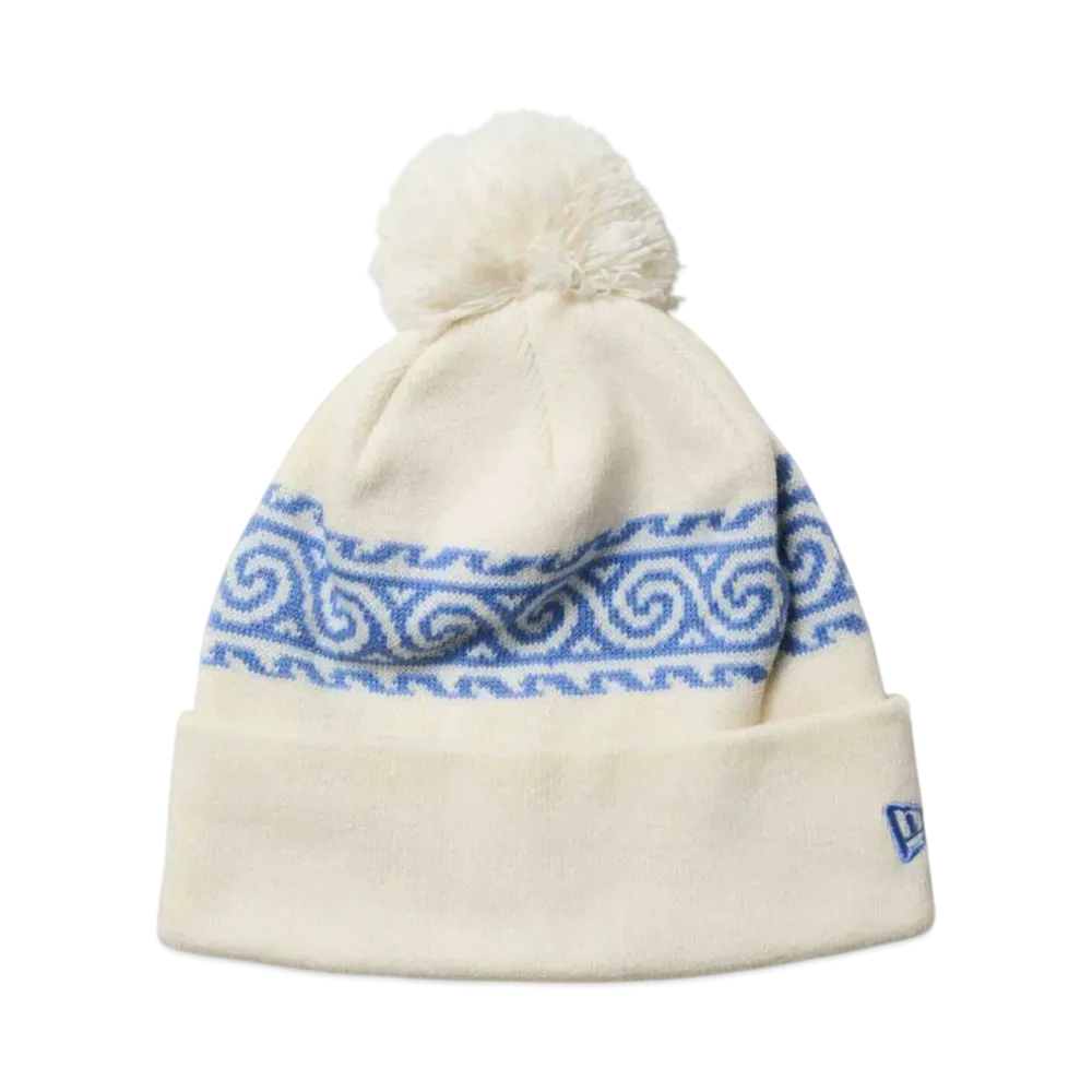 NEW ERA Pom Pom Knit Vortex Pattern "Off White/Copen Blue"