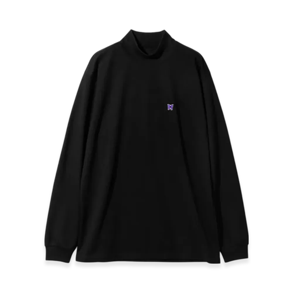 NEEDLES L/S Mock Neck Tee - Poly Jersey "Black"
