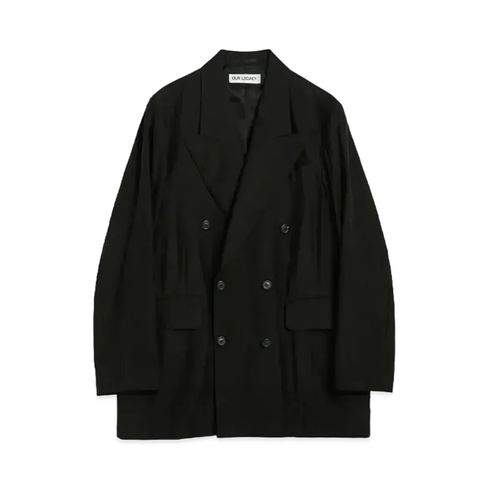 OUR LEGACY Sharp DB Blazer Experienced Viscose "Black"