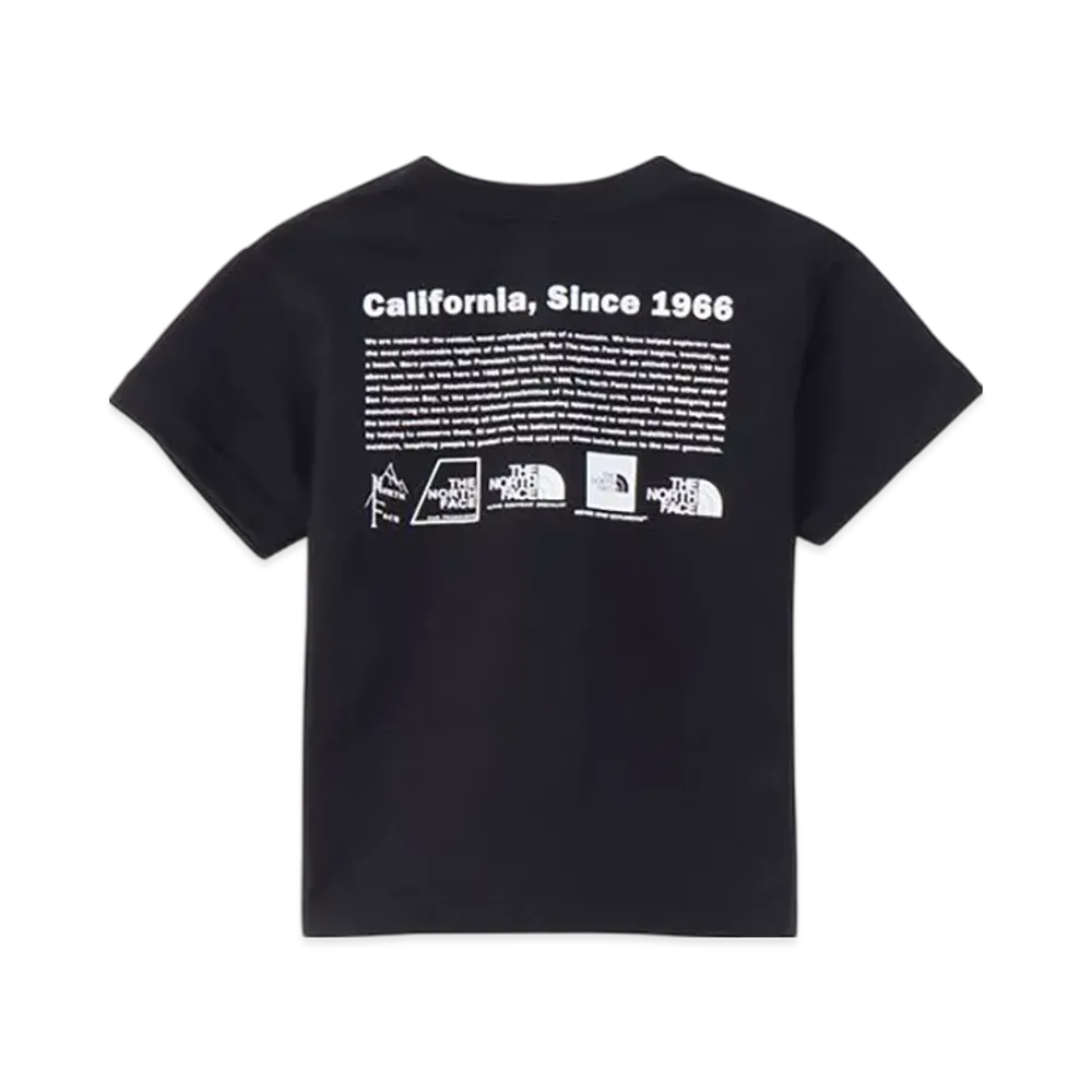 The North Face Baby Short Sleeve Historical Logo Tee "Black"