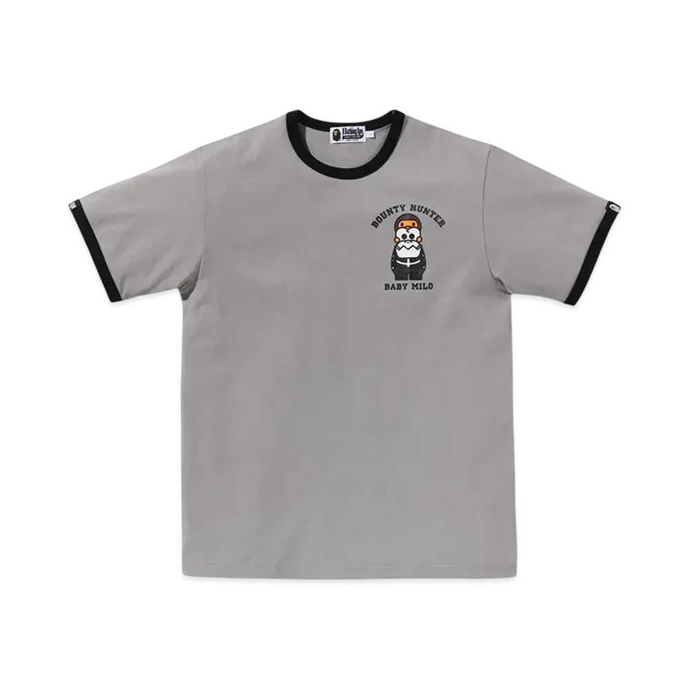 A BATHING APE x Bounty Hunter Baby Milo Ringer Tee "Gray"