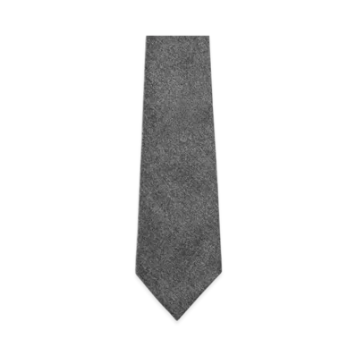 Bottega Veneta Light Wool Flannel Tie "Grey Melange"