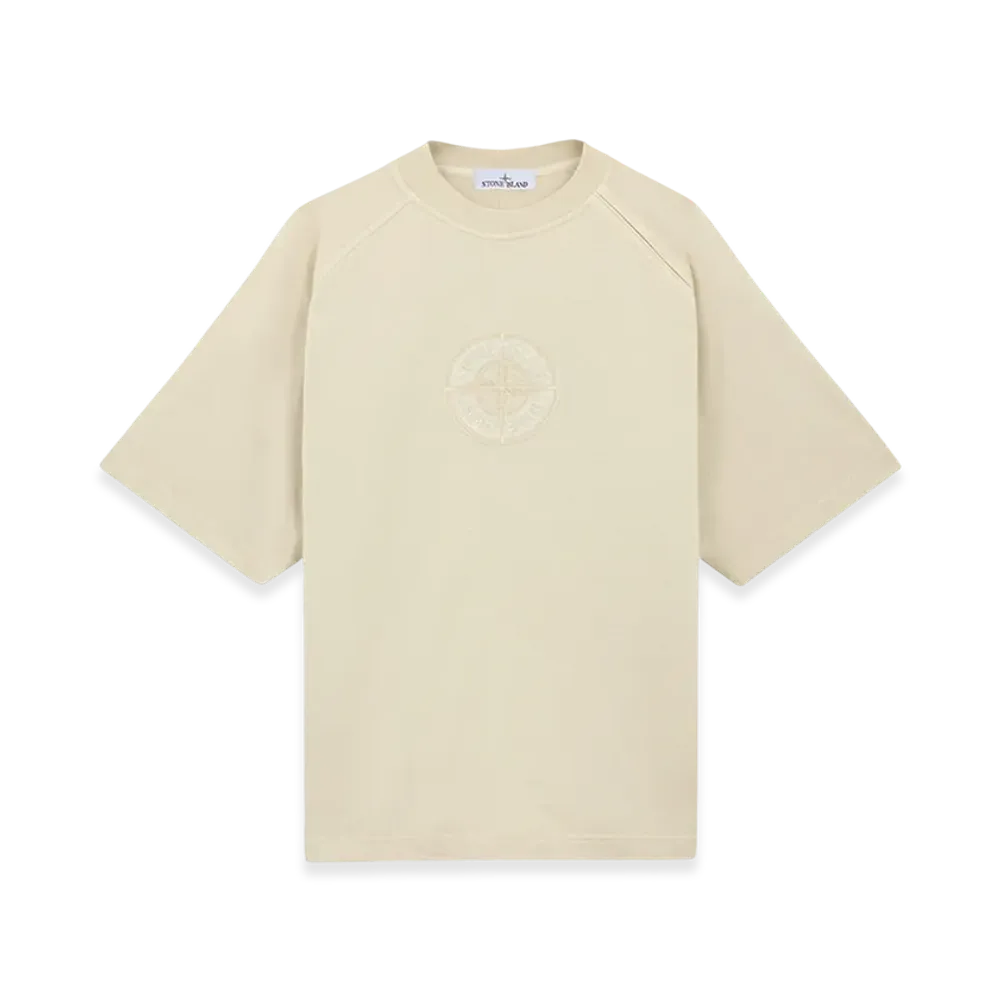 Stone Island 201M1 20/1 Organic Cotton Jersey Oversized Fit S/S T-Shirt - 24FW "Off White"
