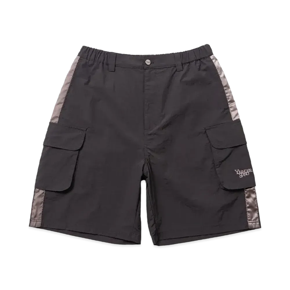 Younger Song assort cargo half pants "Charcoal Nylon"