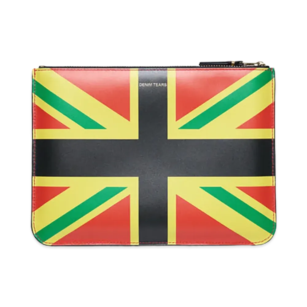 DENIM TEARS Windrush Zip Pouch "Red/Green"