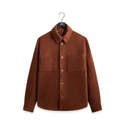 Kith Monogram Suede Apollo II Shirt "Walnut"