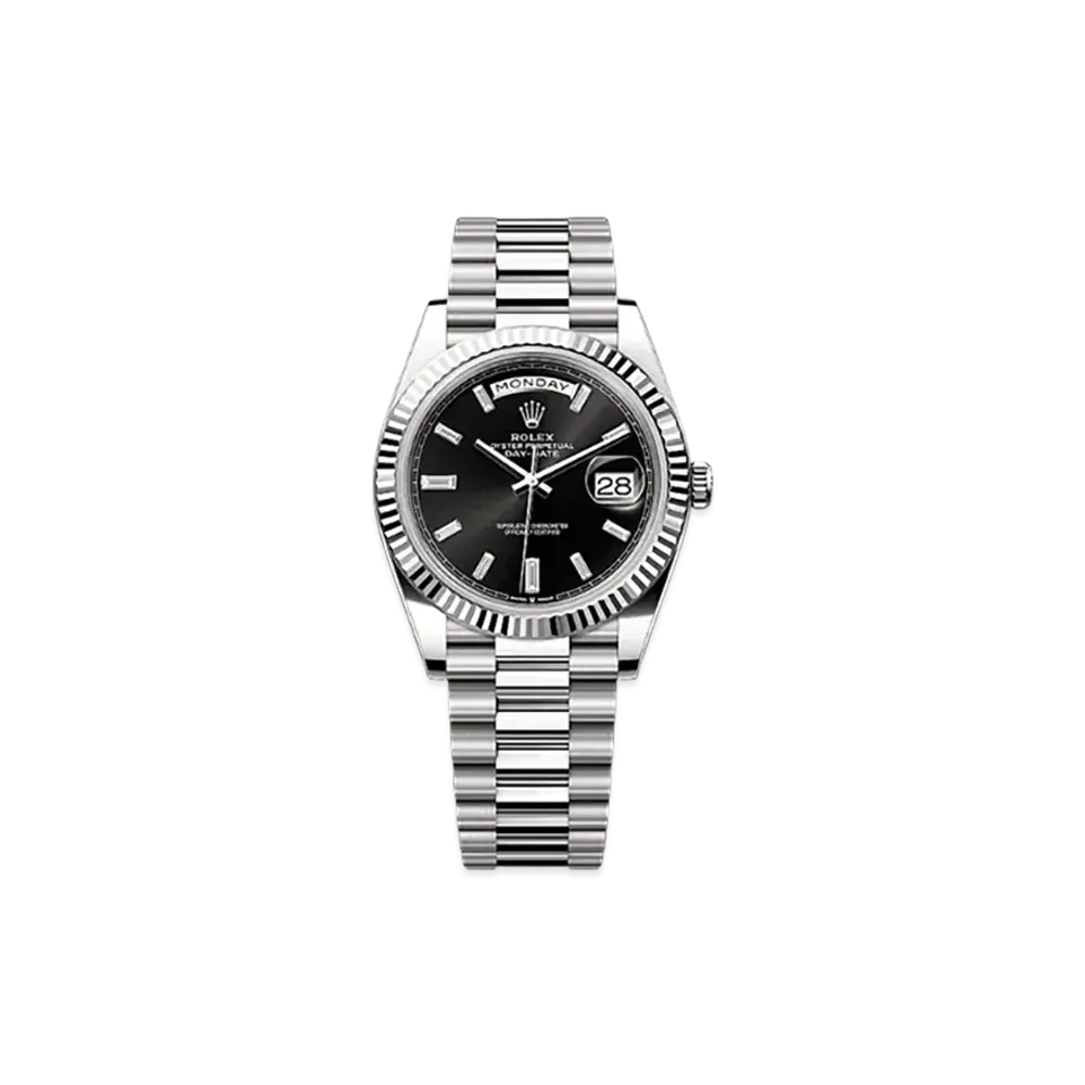 ROLEX Day-Date 40mm White Gold 228239 "Bright Black"