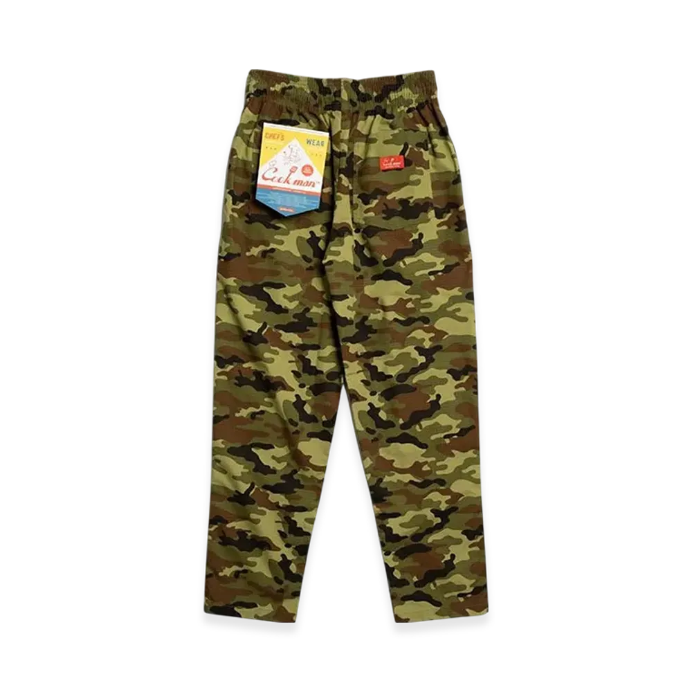 COOKMAN Chef Pants Ripstop "Camo/Green"