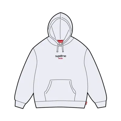 Supreme Classic Logo Shop Hooded Sweatshirt (London) "Ash Grey"