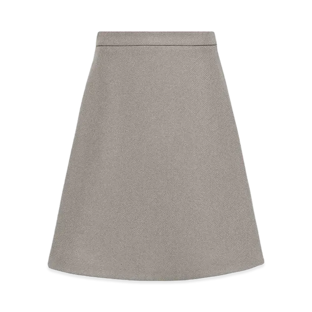 AMI PARIS Women's Knitted Midi Skirt "Gray"