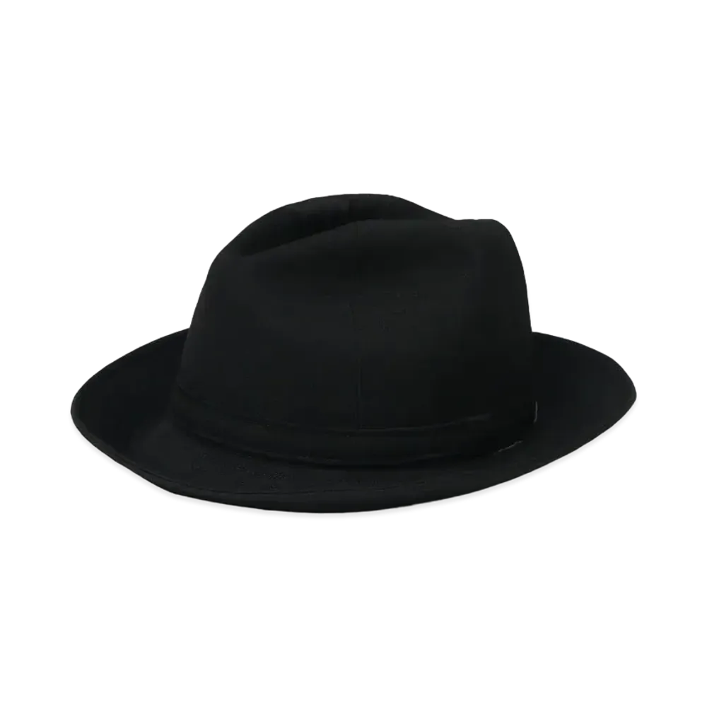 Yohji Yamamoto Pour Homme W/GABARDINE FEDORA HAT "Black"