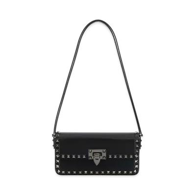 Valentino Women's Leather Rockstud Shoulder Bag "Black"