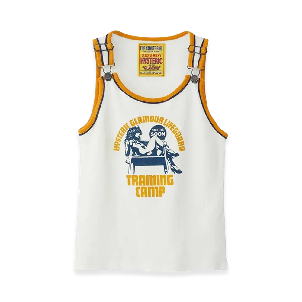 HYSTERIC GLAMOUR Lifeguard Training Camp Tank Top "White"