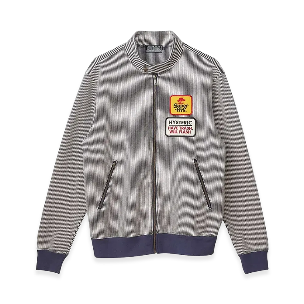 HYSTERIC GLAMOUR SUPER HYS Patch Track Jacket "Navy"