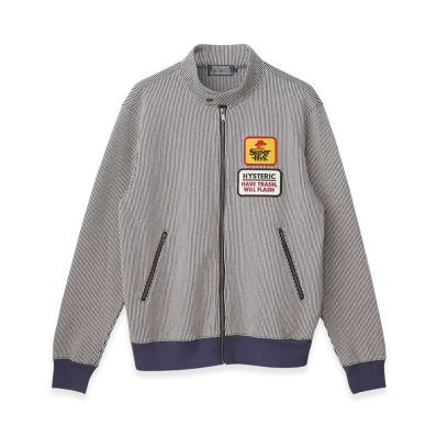 HYSTERIC GLAMOUR SUPER HYS Patch Track Jacket "Navy"