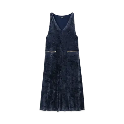 Paul Smith Womens Velor Jersey Dress "IndigoBlue"