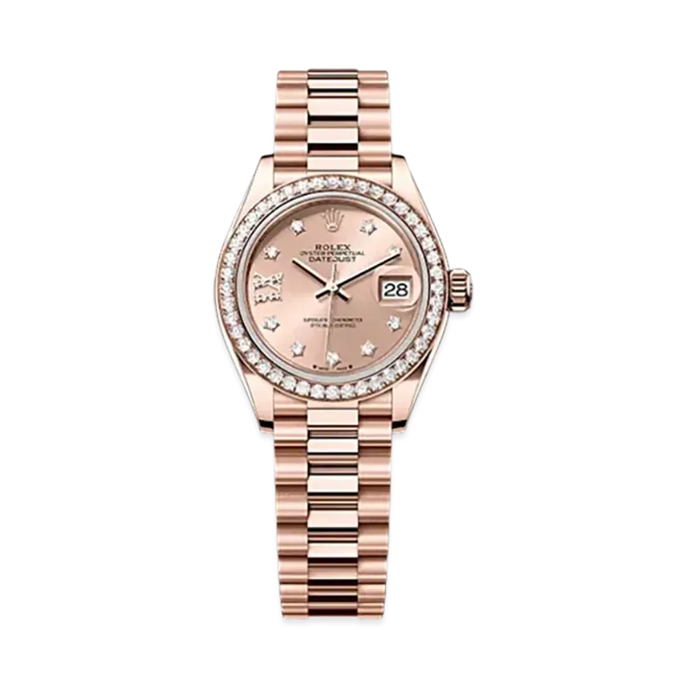 ROLEX Lady-Datejust 28mm Everose Gold Diamond 279135RBR "Rose-colour"