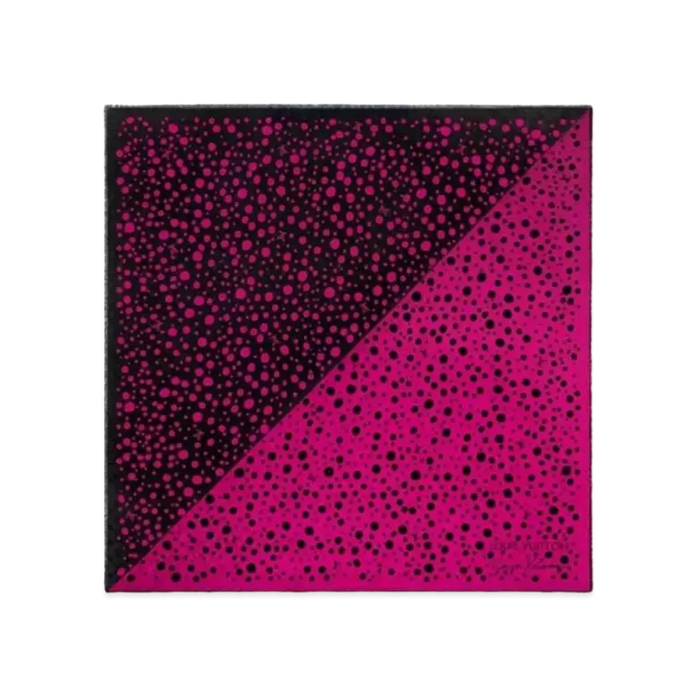 Louis Vuitton x Yayoi Kusama Infinity Dots Shawl "Noir/Fuchsia"