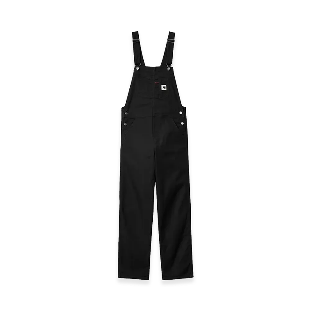 Carhartt WIP Women's Bib Overall Straight "Black(Rinsed)"