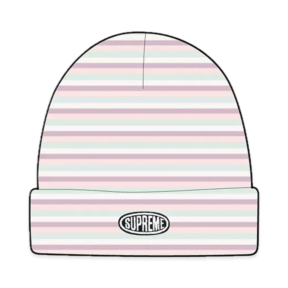 Supreme Multi Stripe Beanie "Purple"
