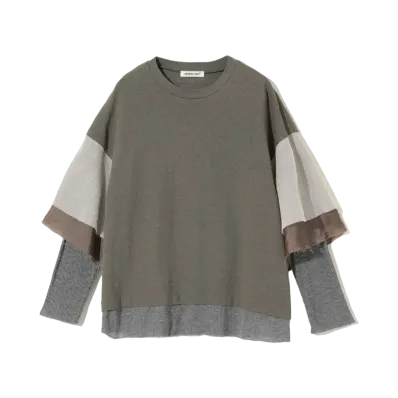 UNDERCOVER Cotton Pullover Top "Gray Khaki"