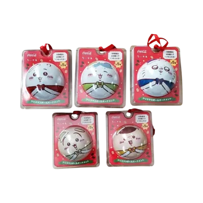 Coca Cola -Chiikawa- Christmas Ball Ornament Complete Set Of 5