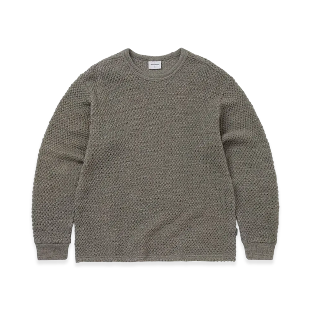 thisisneverthat Wool Crochet Knit L/S Crew "Beige"