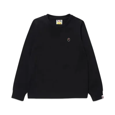 A BATHING APE Ape Head One Point LS Tee "Black"